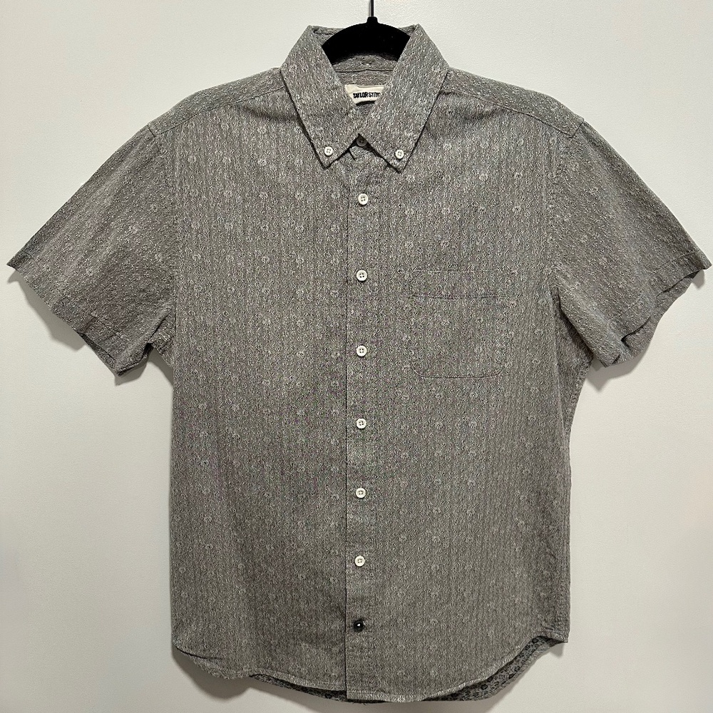 TAYLOR STITCH: The Short Sleeve Jack in Ash Floral (size M, 40) LIKE-NEW